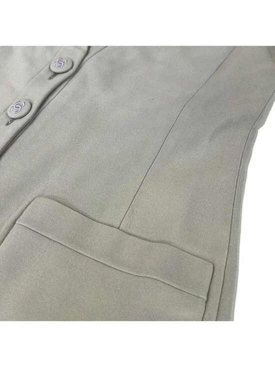 Chanel Jacket 38 M Light Gray Spring Autumn - Picture 11 of 13